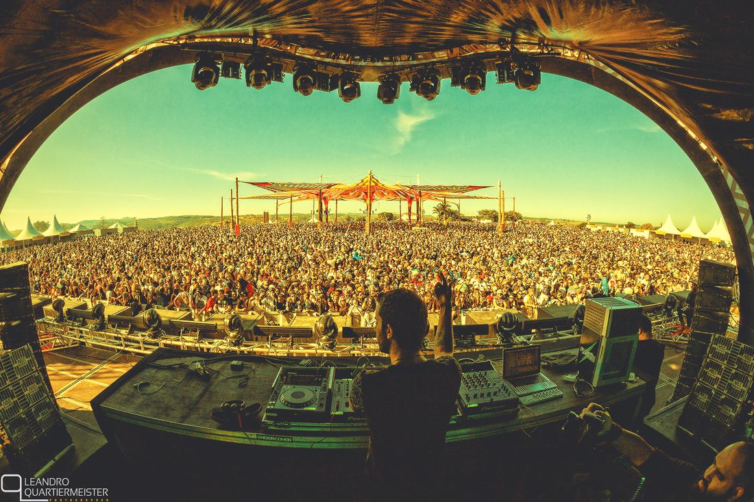BERG in front of a festival crowd